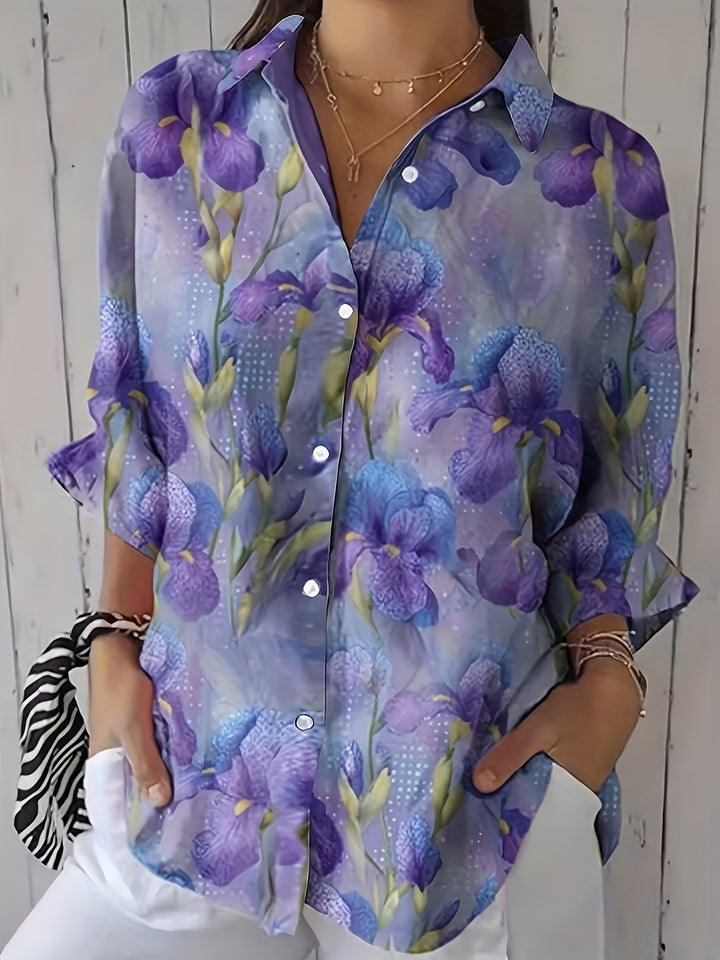 Rosette | Effortless Floral Button-Up Blouse