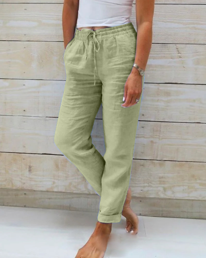 Susan | Linen Elastic Pants