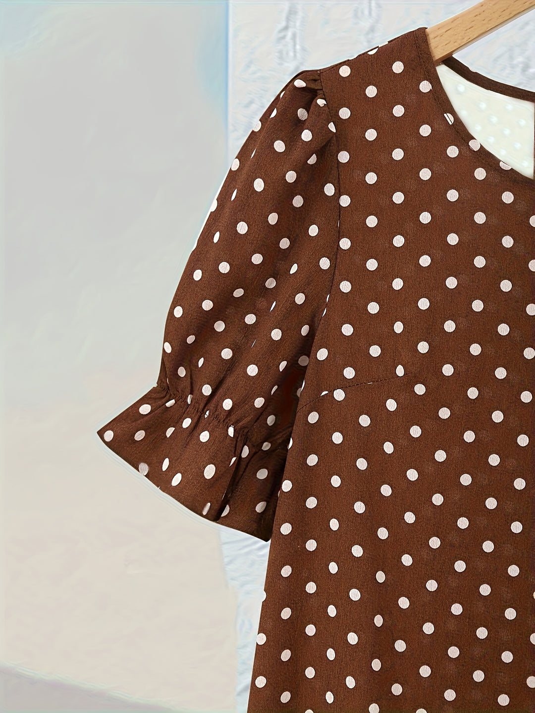 ELIZA – Round Neck Polka Dot Dress