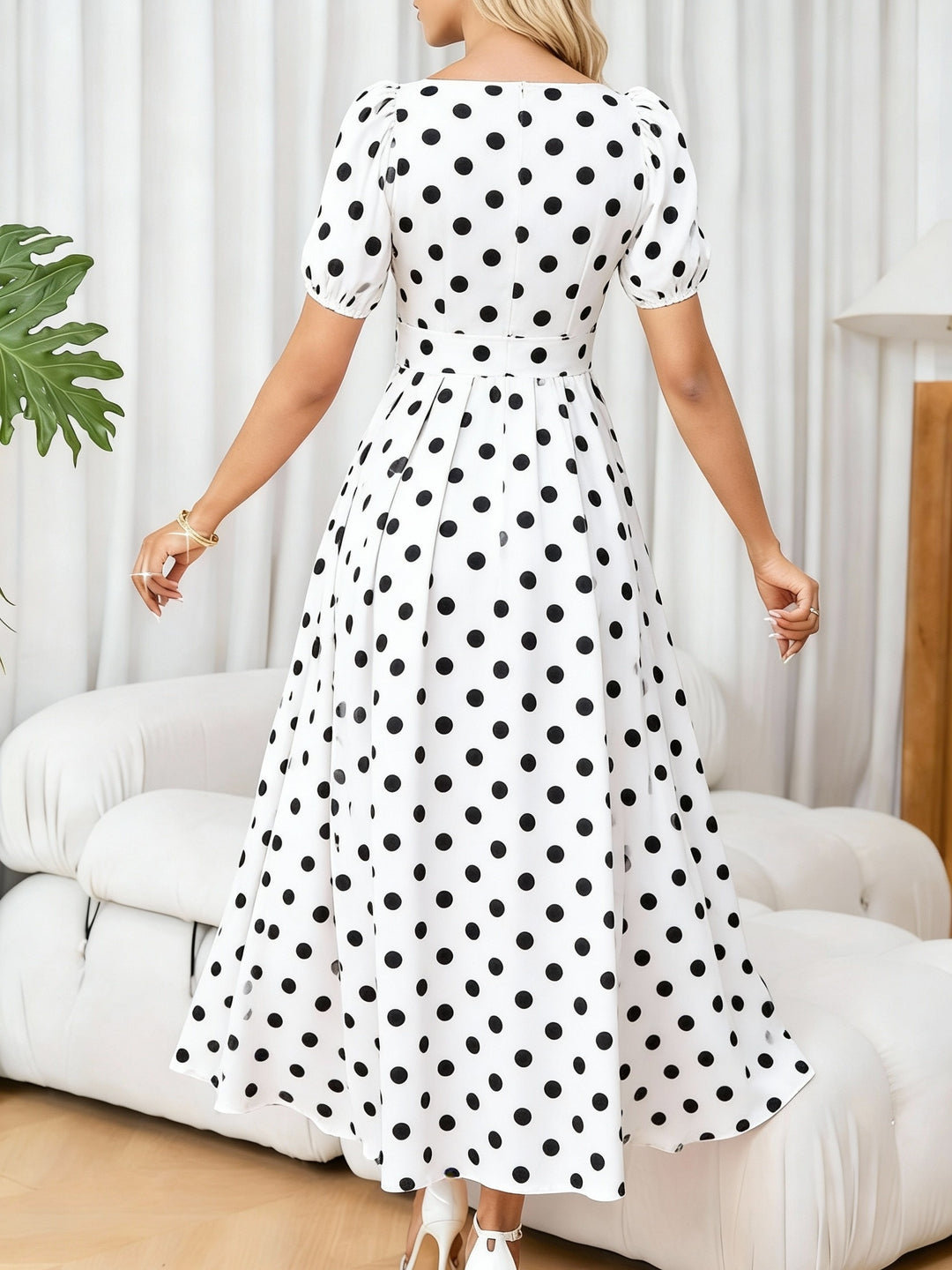 ELEANOR™ - Elegant Polka Dot Maxi Dress