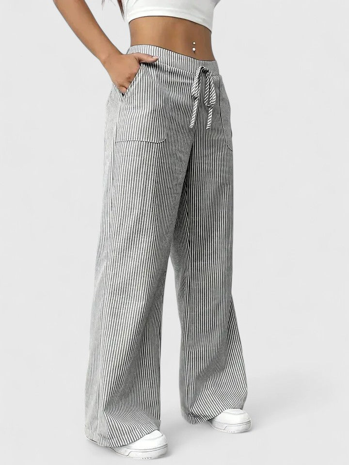 Dominique | Linen Wide-Leg Pants