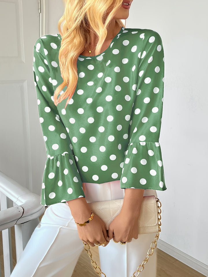 EVELYN™ - Elegant Polka Dot Blouse
