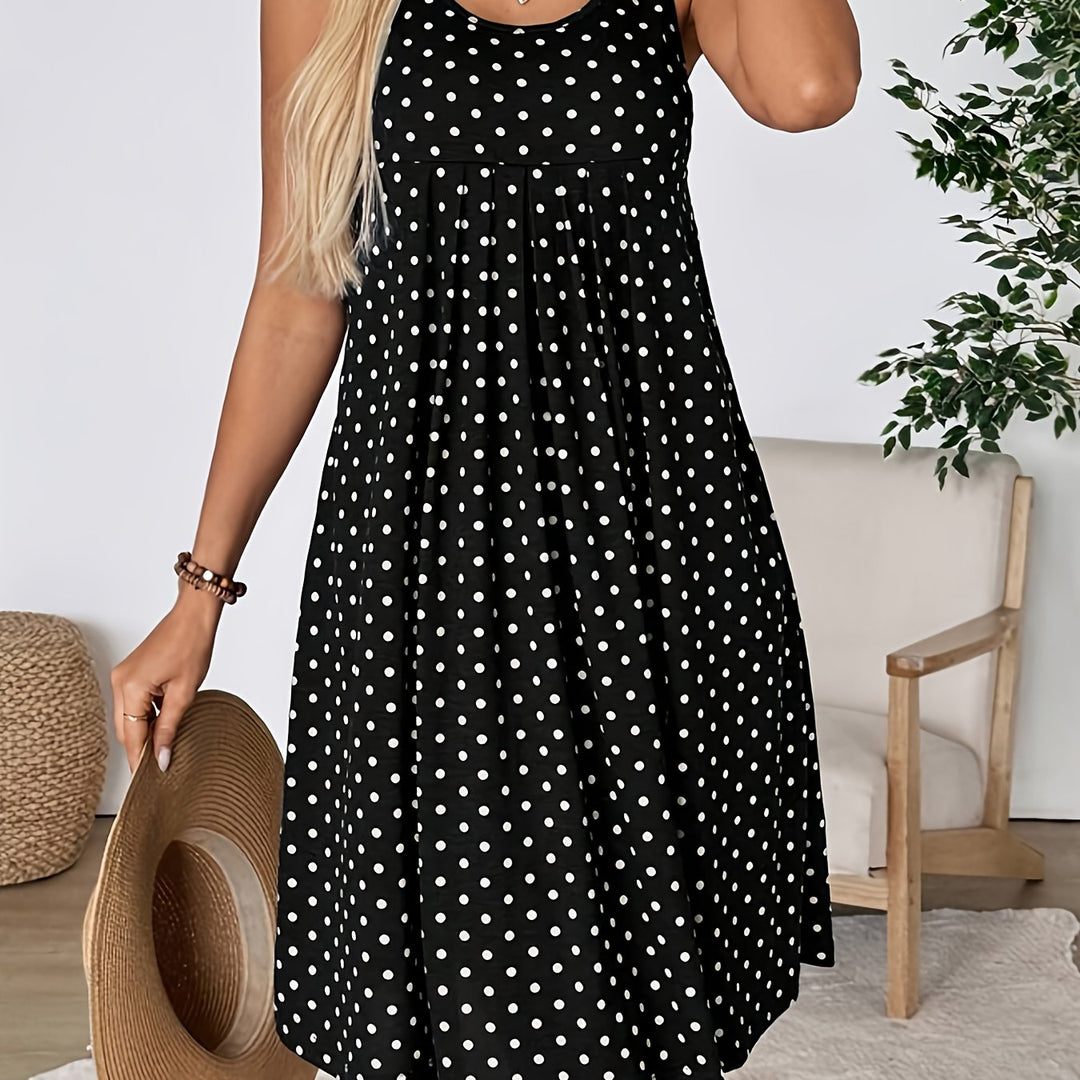 COLETTE – French Retro Sleeveless Polka Dot Dress