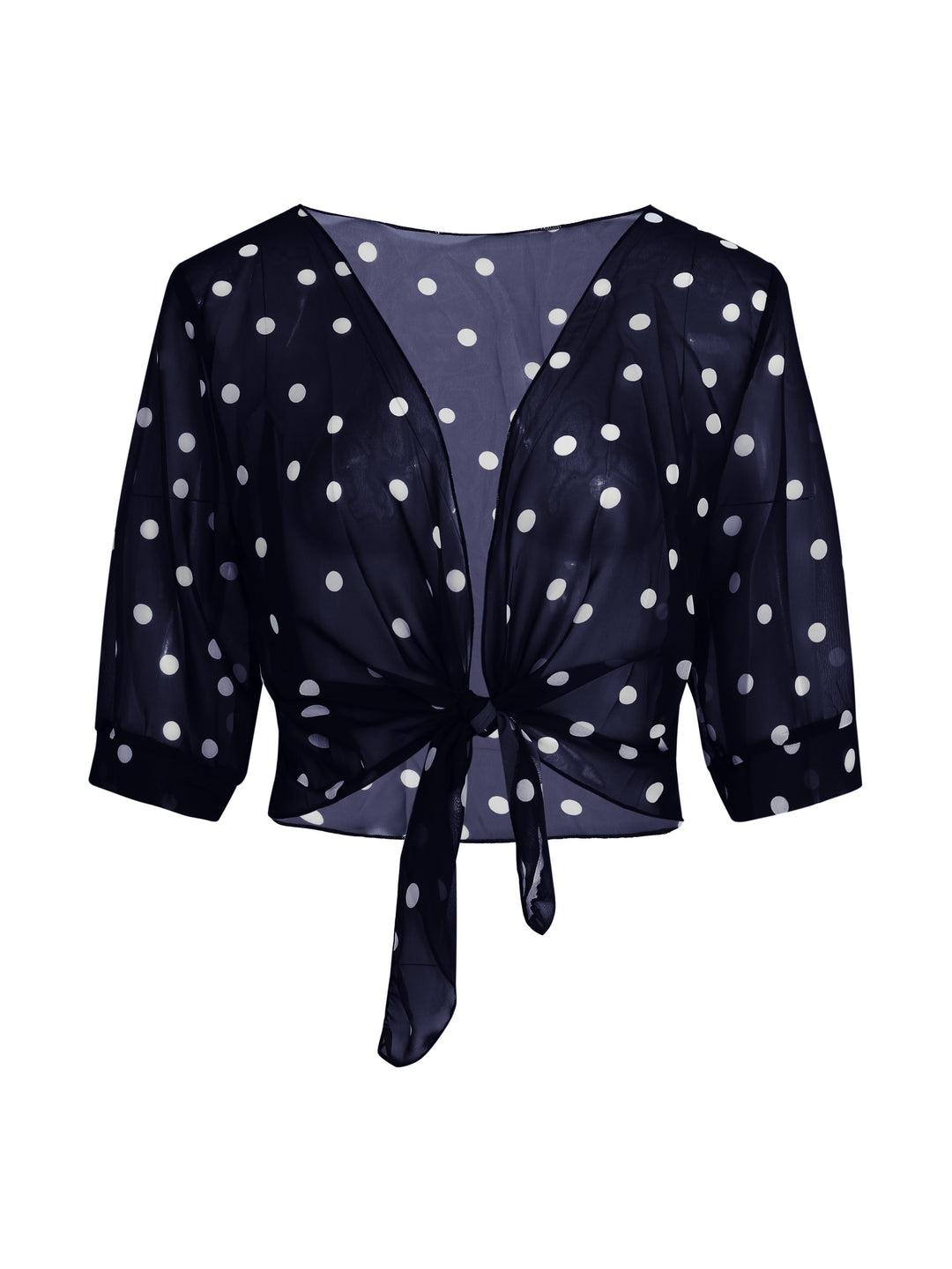 SOPHIA™ - Elegant Polka Dot Tie Blouse