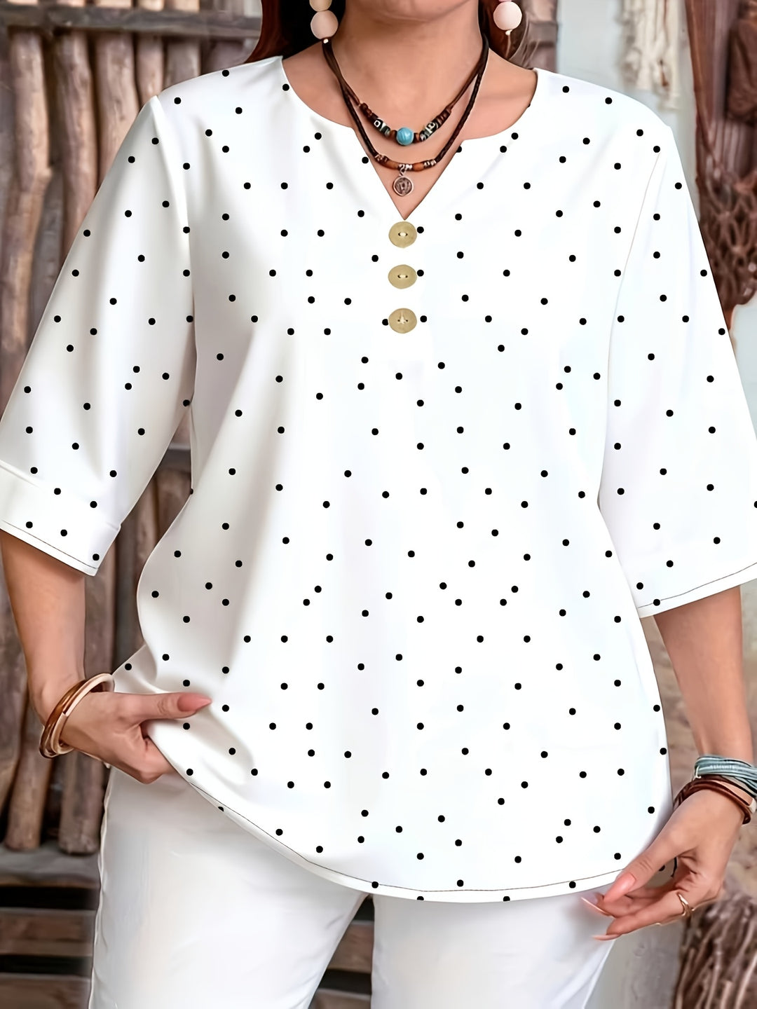 HARPER™ - Classic Polka Dot Everyday Blouse