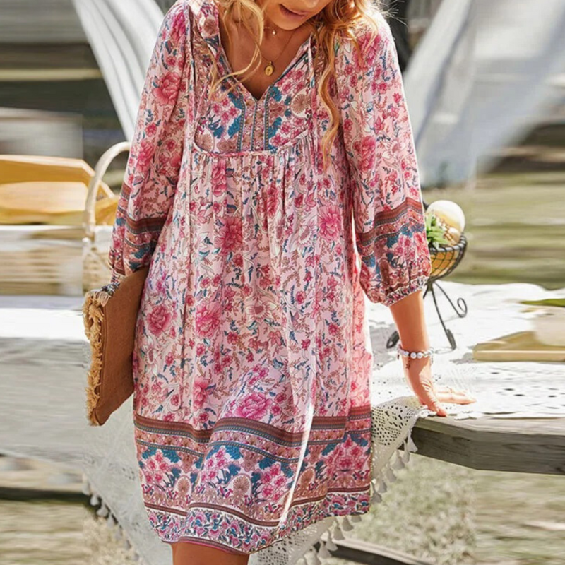 Drune | Bohemian Maxi Dress with Belly Coverage