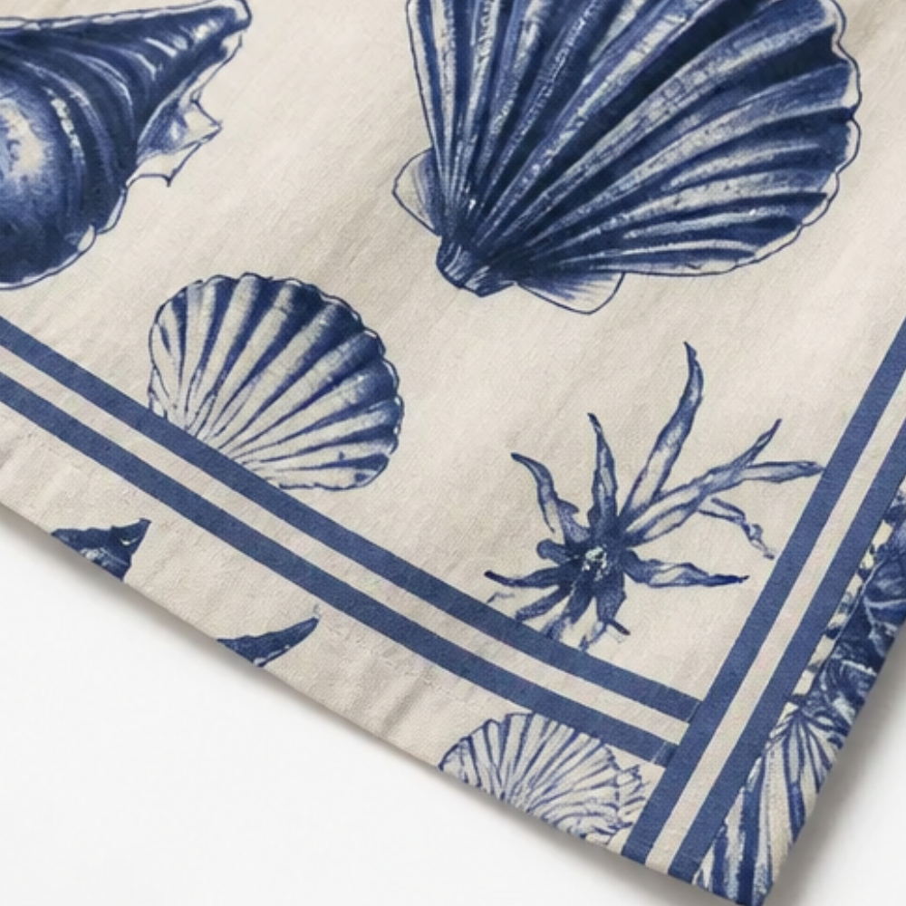 Shellini™ – Coastal Shell Print Wrap Romper