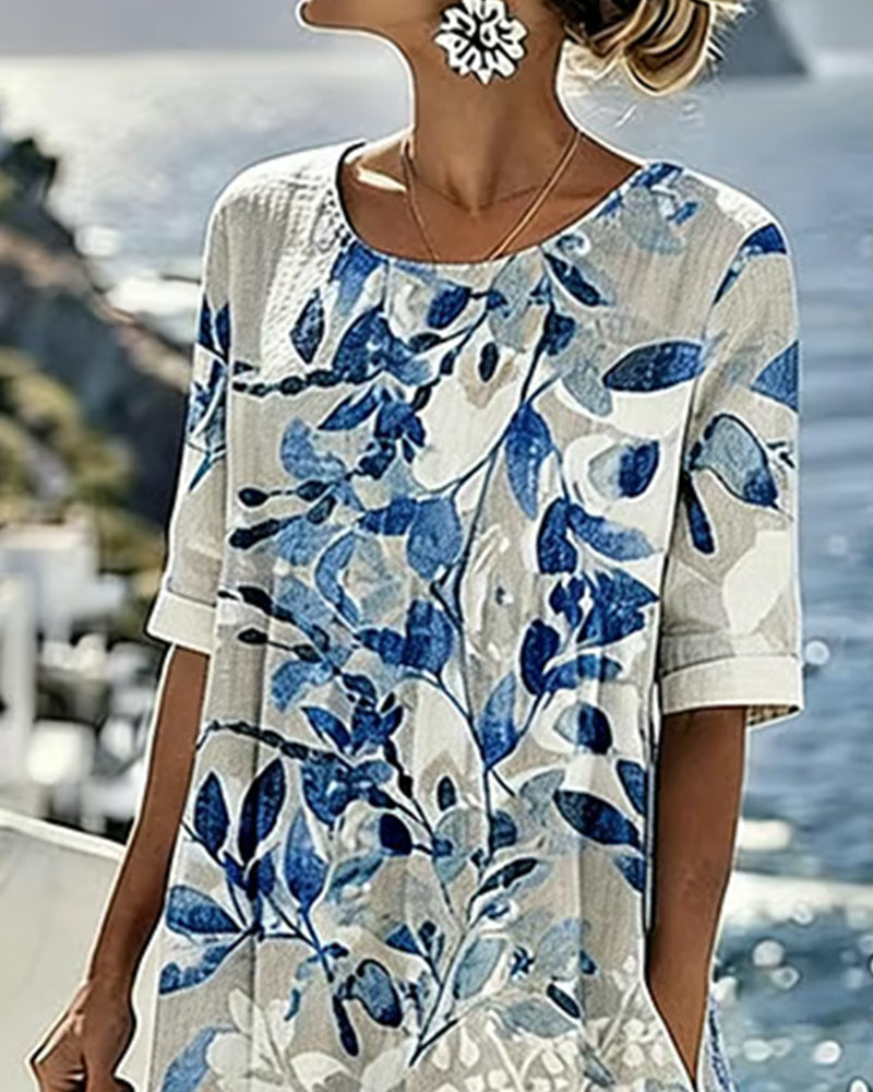 Alba | Loose and lightweight floral midi dress