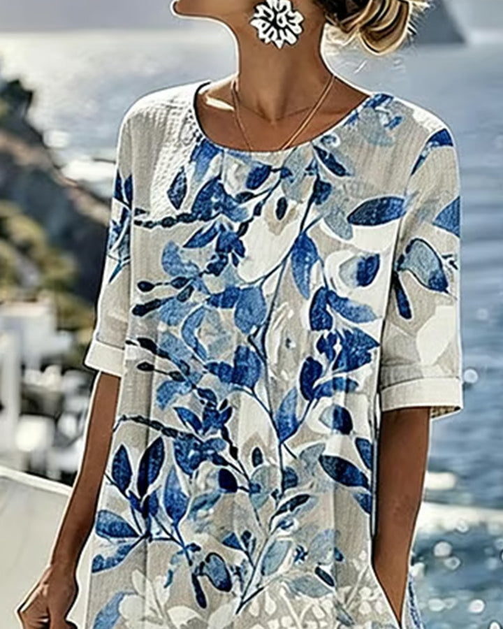 Alba | Loose and lightweight floral midi dress
