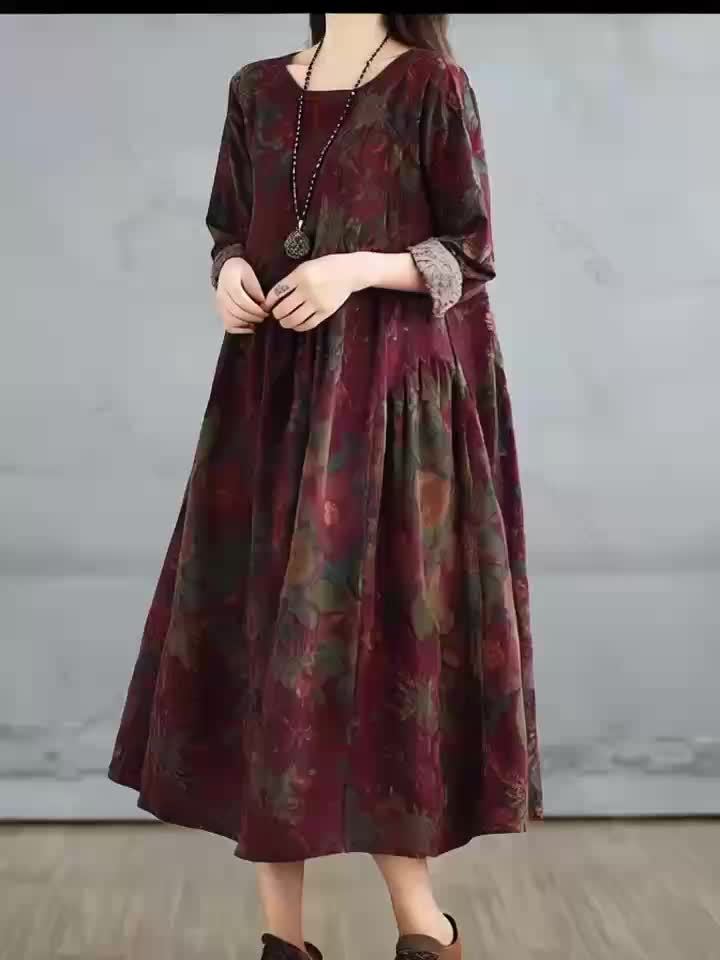 Velmira™ - Retro Linen Maxi Dress