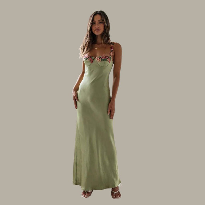 Melanie | Embroidered Floral Wedding Guest Dress
