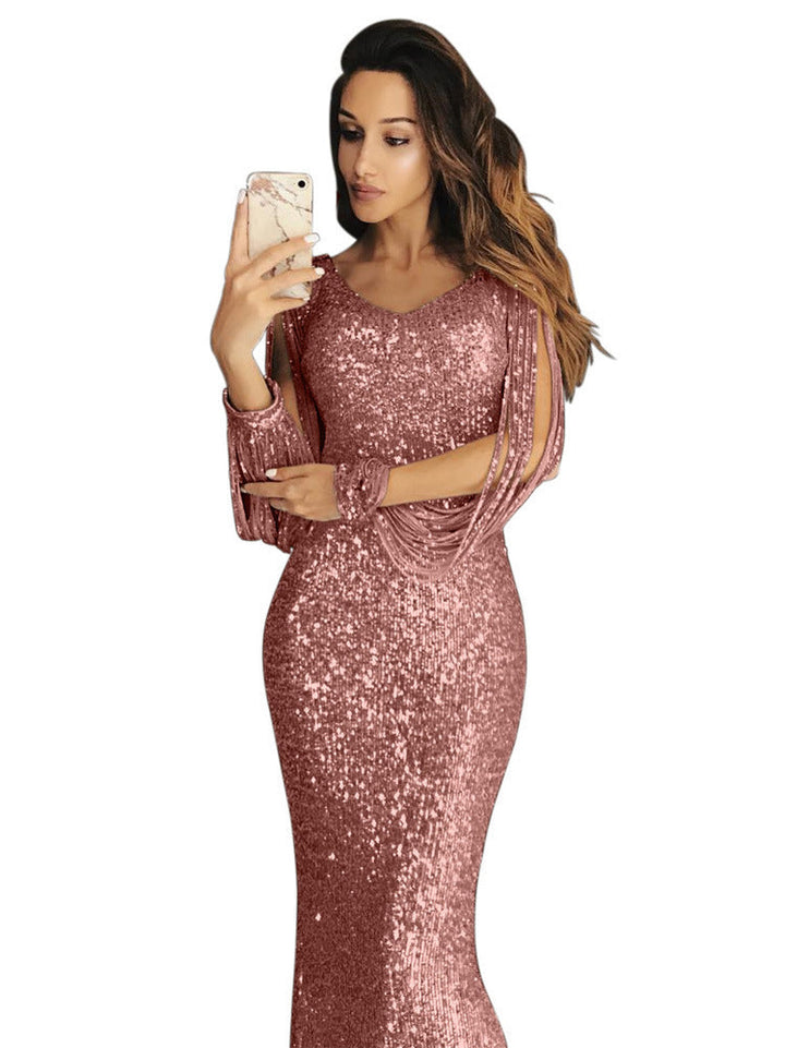 Elena | Sequin Sleeveless Wedding Guest Dress