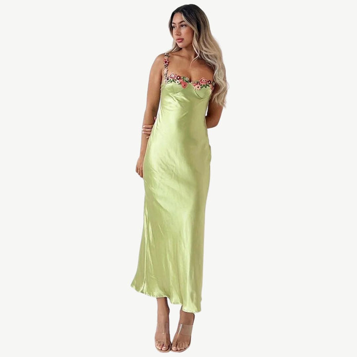 Melanie | Embroidered Floral Wedding Guest Dress