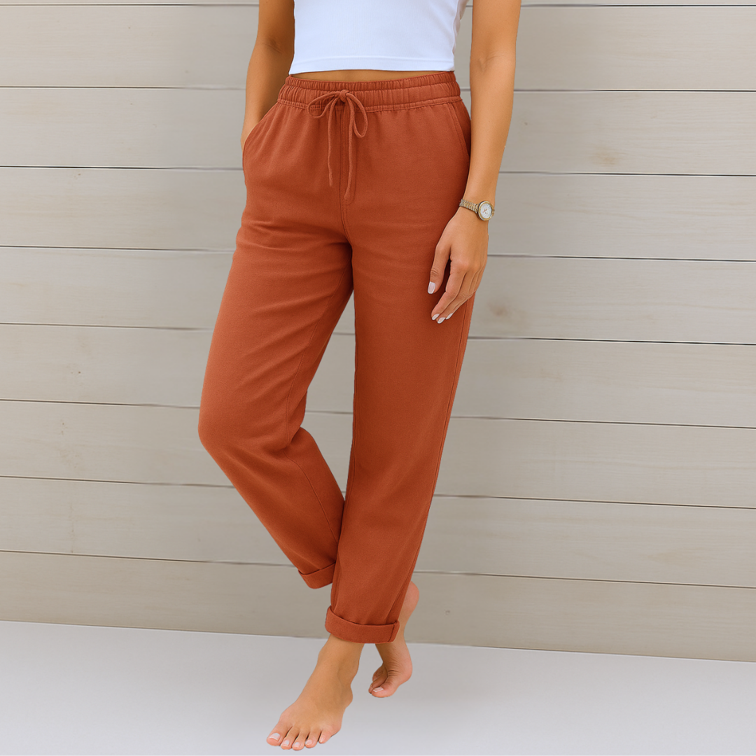 Maja | Linen Stretch Pants