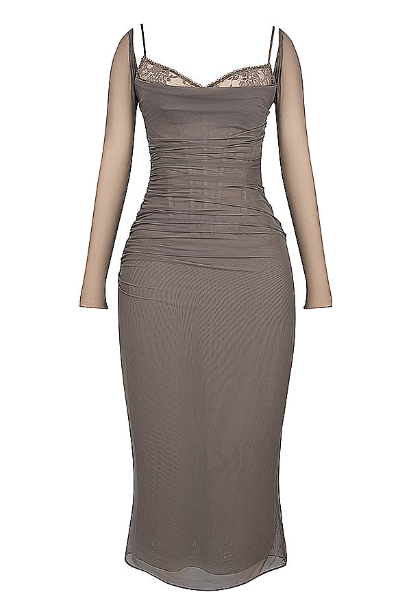 Nora | Long Sleeve Maxi Wedding Guest Dress