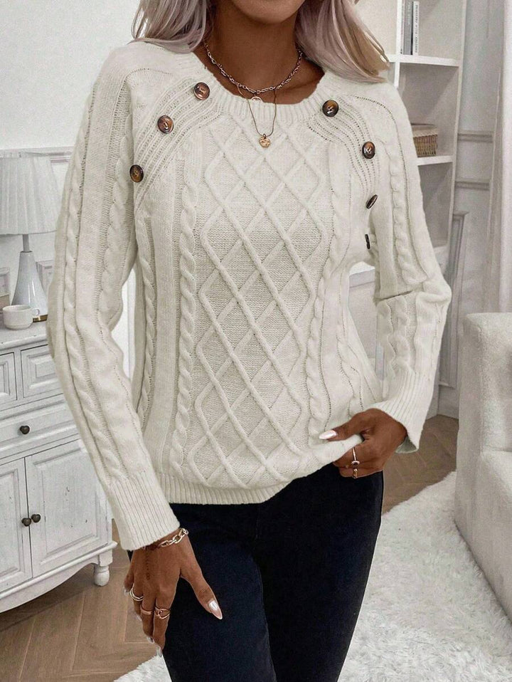 Betsy™ | Button-Detail Cable Jumper