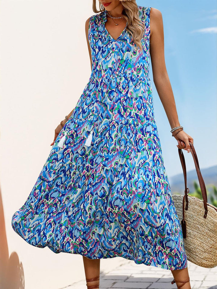 Floriva™ - Breezy A-Line Midi Dress