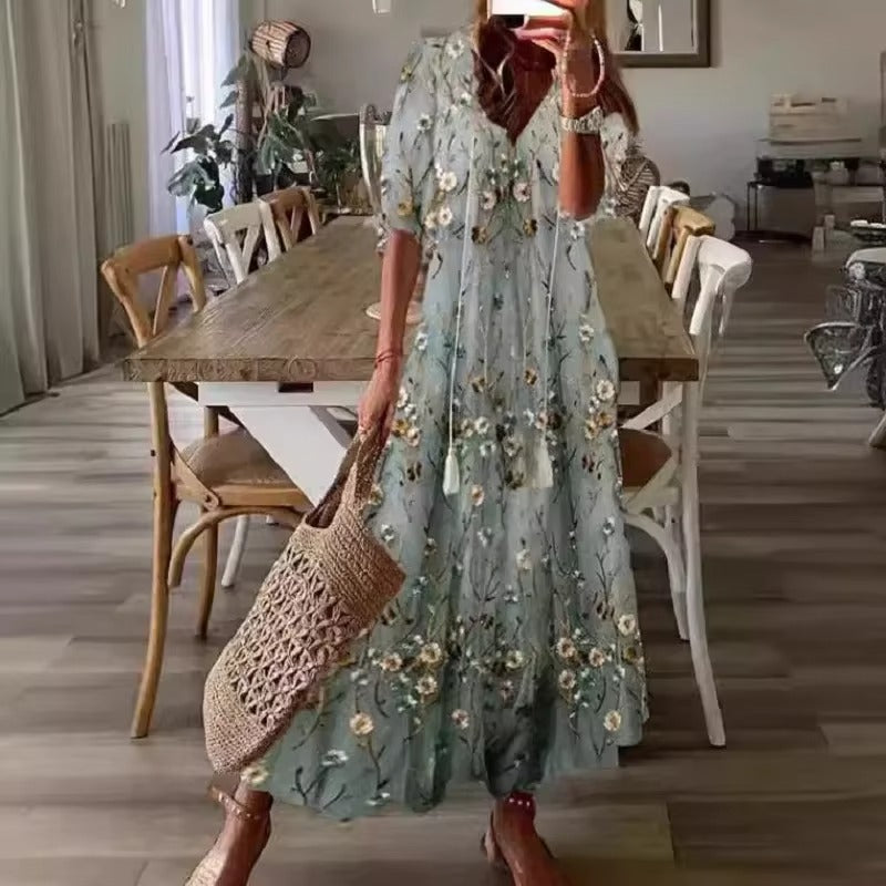 Leyla - Flattering Maxi Boho Dress