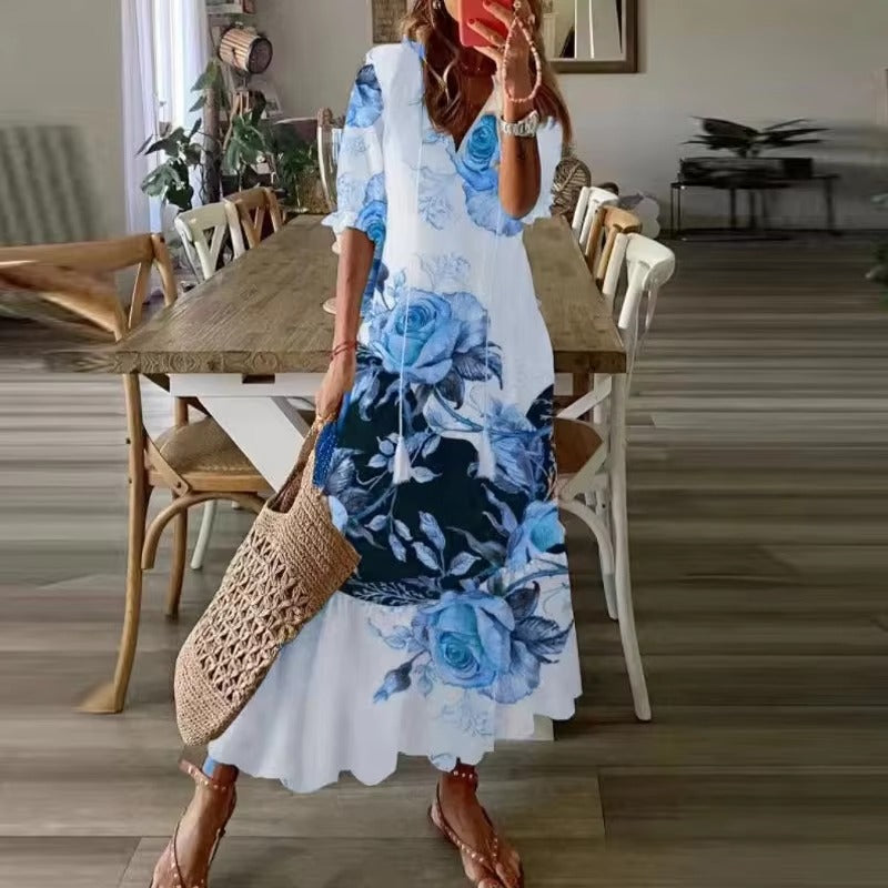 Lilian - Flattering Maxi Boho Dress