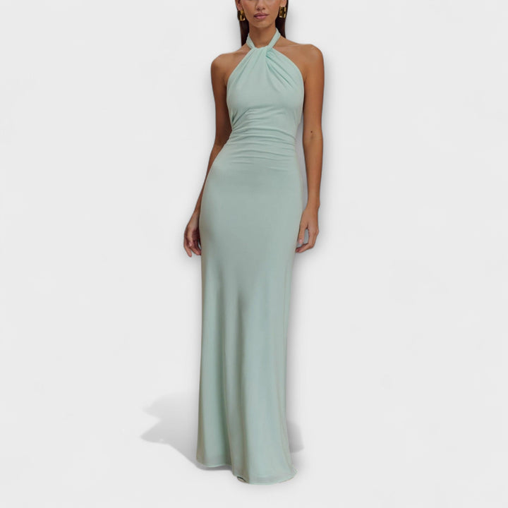 Cleo | Halter Maxi Wedding Guest Dress