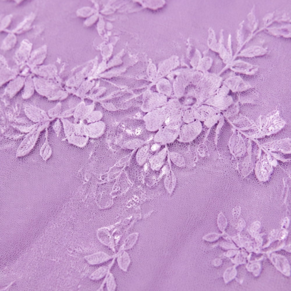 Lunavia™ Floral Lace Dress Set with Chiffon Shawl