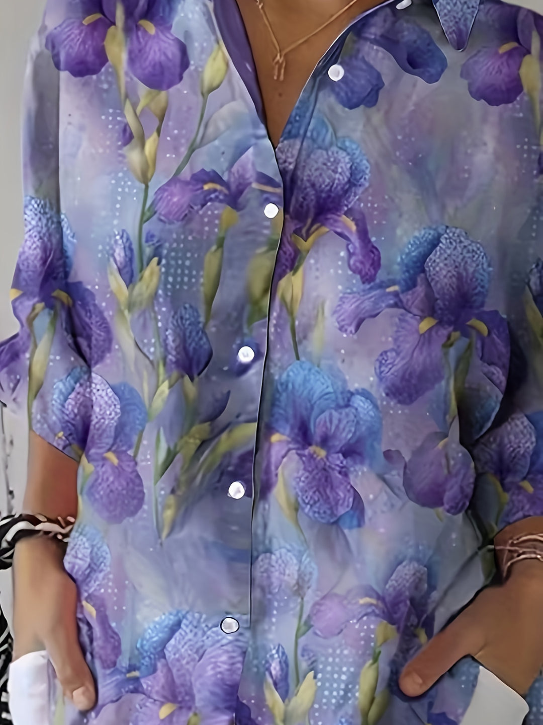 Rosette | Effortless Floral Button-Up Blouse