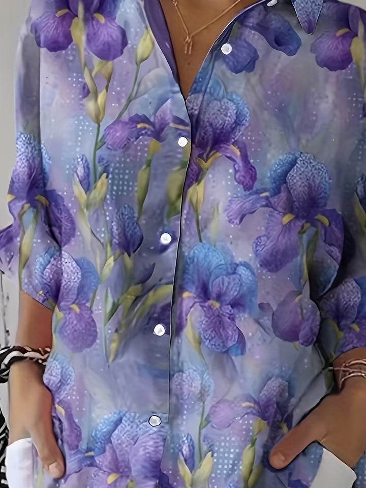 Rosette | Effortless Floral Button-Up Blouse