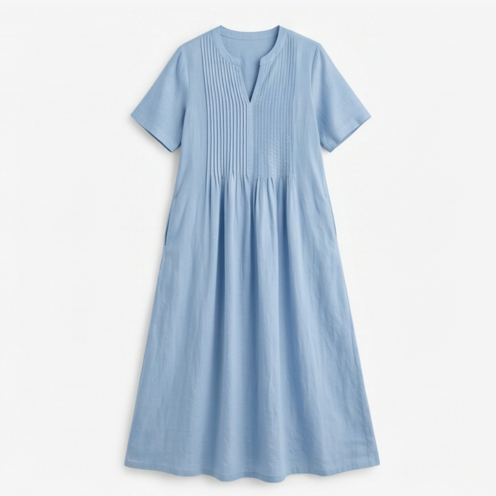 Wren™ – Pin-Tuck Maxi Dress with Pockets