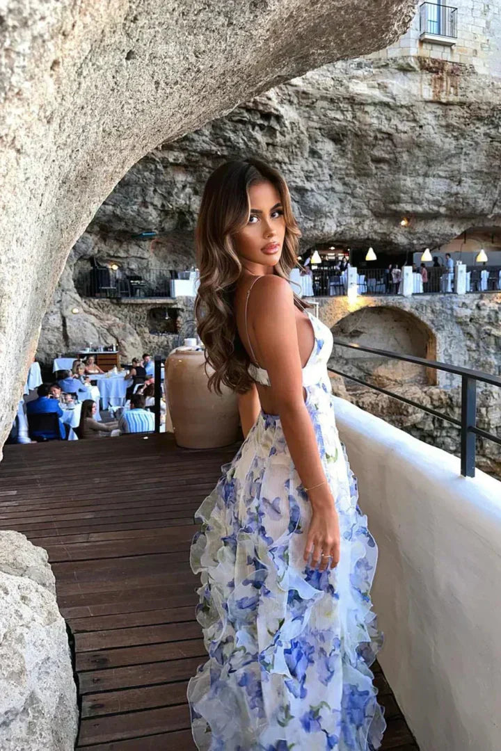 Alyssa | Ruffle Floral Wedding Guest Dress