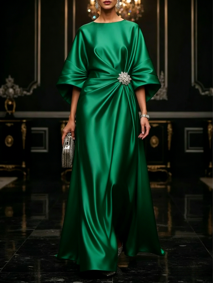 Black Luxe Satin Maxi Dress