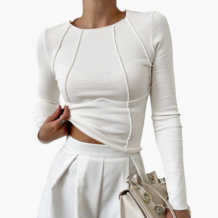 Penny™ | Sculpted Seam Long Sleeve Top