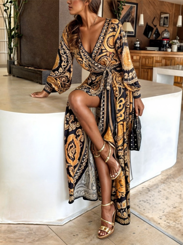 Lila | Bohemian Slit Wedding Guest Dress