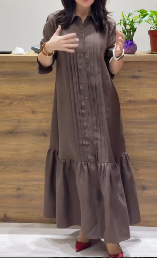 Vivienne | Button-Up Midi Cotton Dress