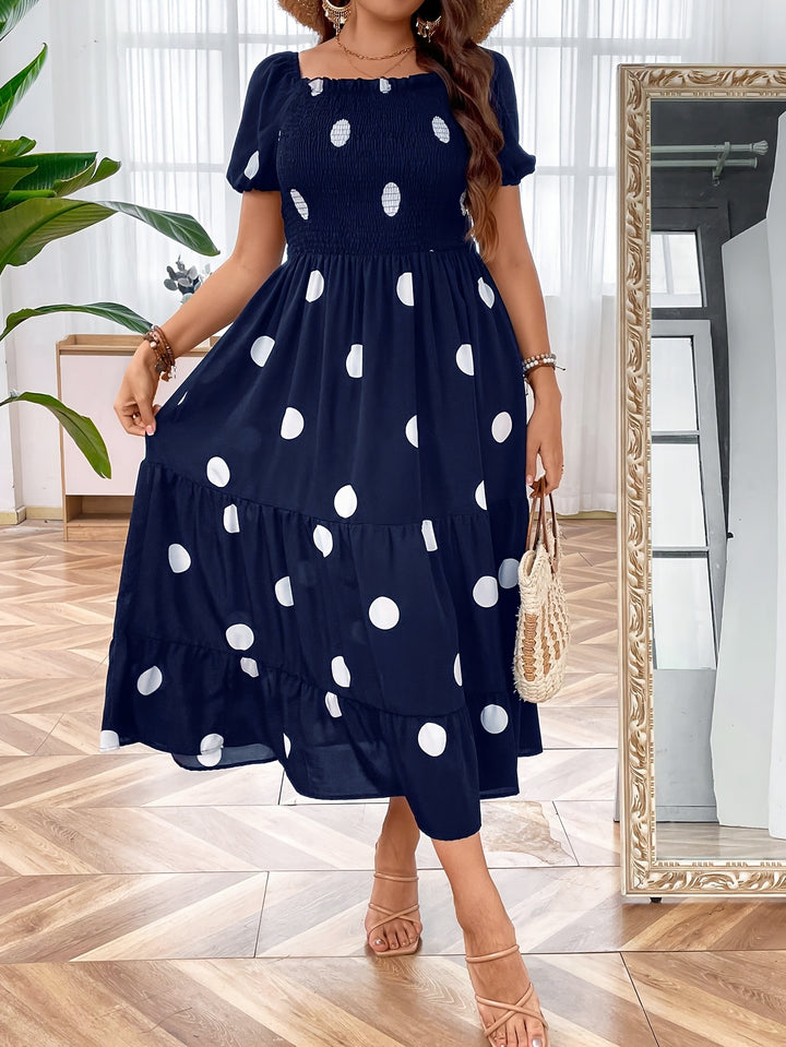 ELEANOR – Plus Square Neck Dress