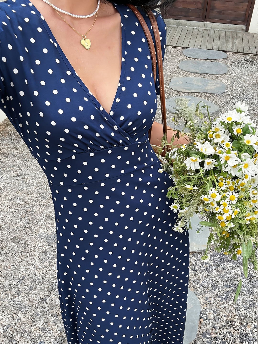 SAVANNAH™ - Elegant Polka Dot Maxi Dress