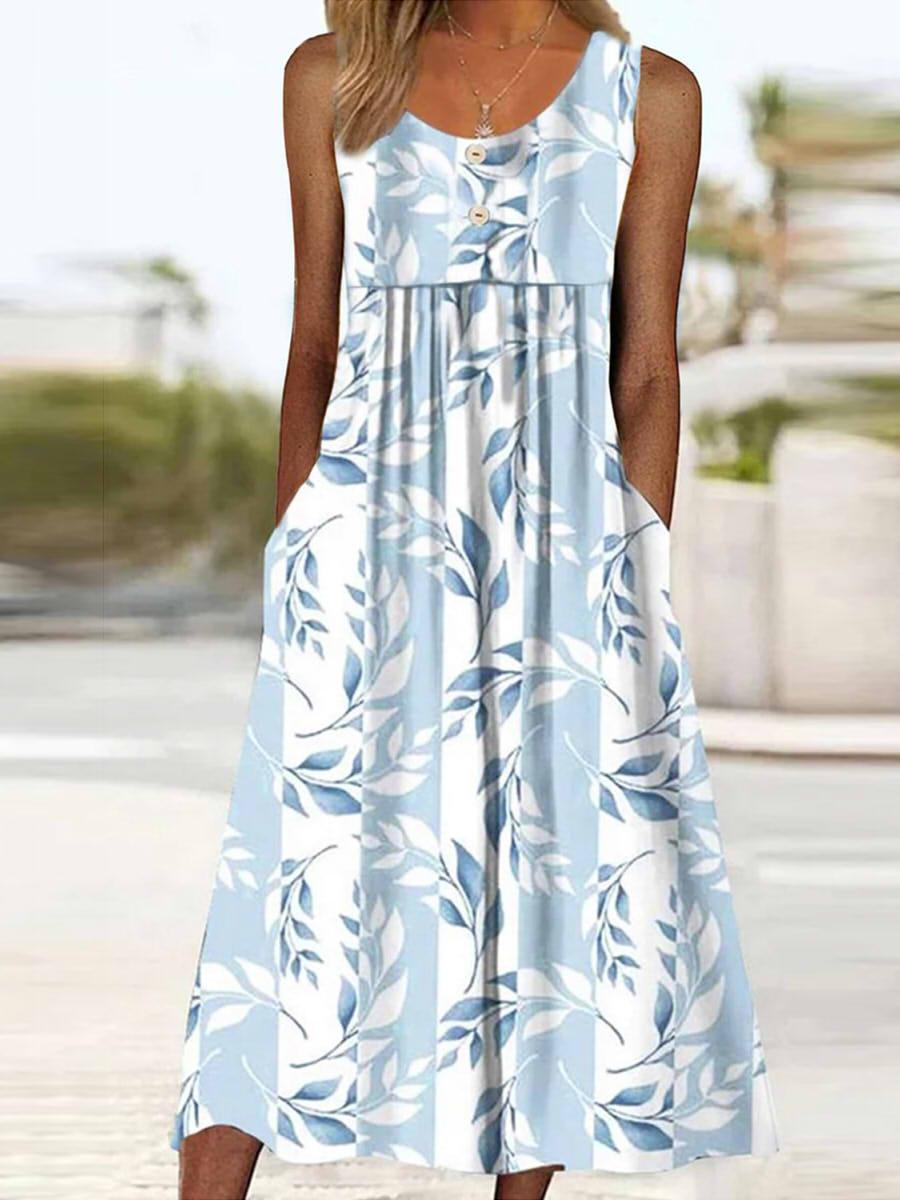 Laurel | Leaf Print Midi Dress with Jacket Set