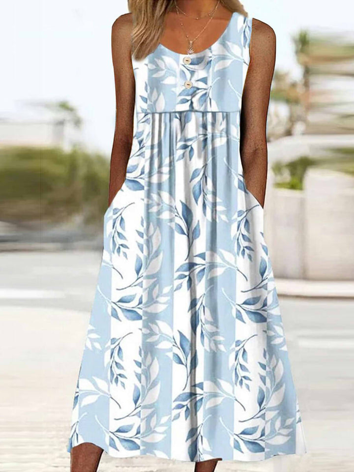 Laurel | Leaf Print Midi Dress with Jacket Set