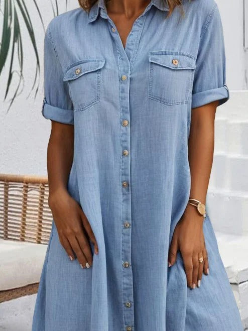 Harper | Cotton Button-Down Shirt Dress