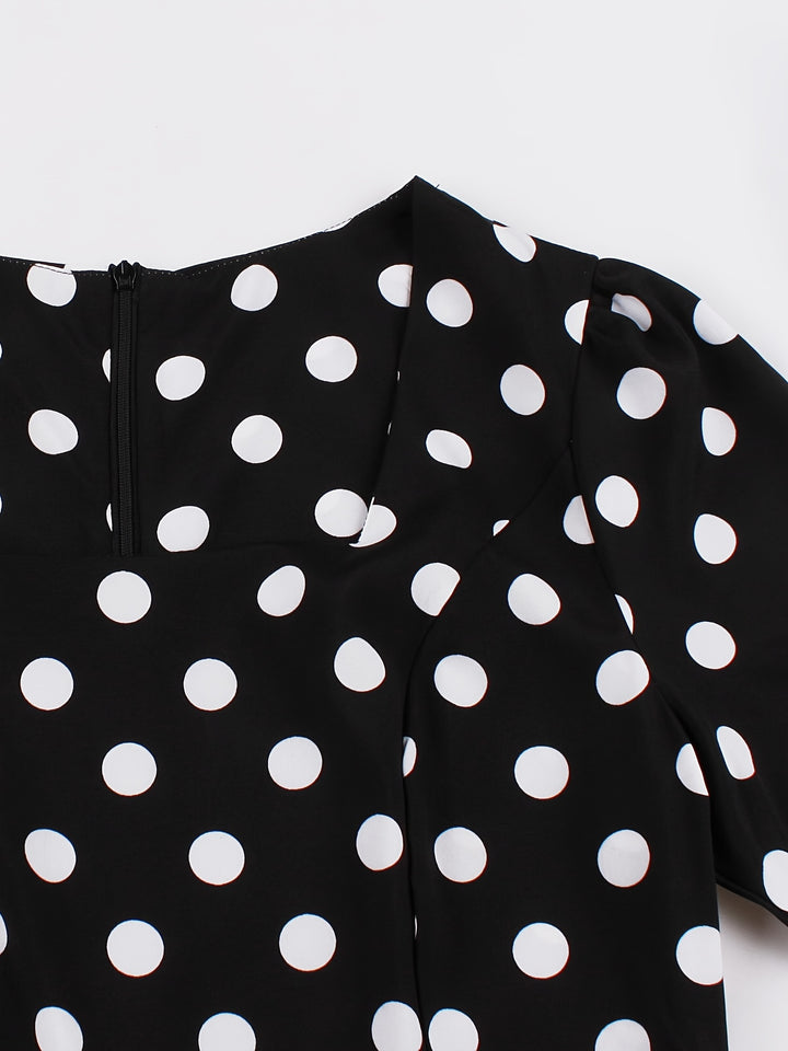 Marilyn™ - Elegant Polka Dot Midi Dress