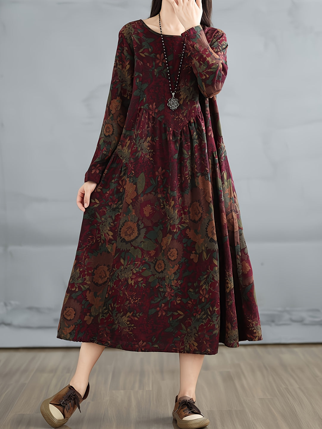 Velmira™ - Retro Linen Maxi Dress