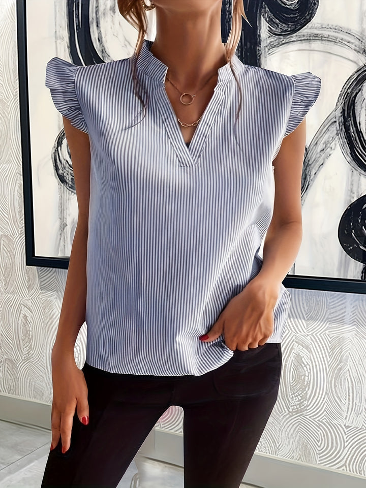 Gia™ | V-Neck Striped Shirt