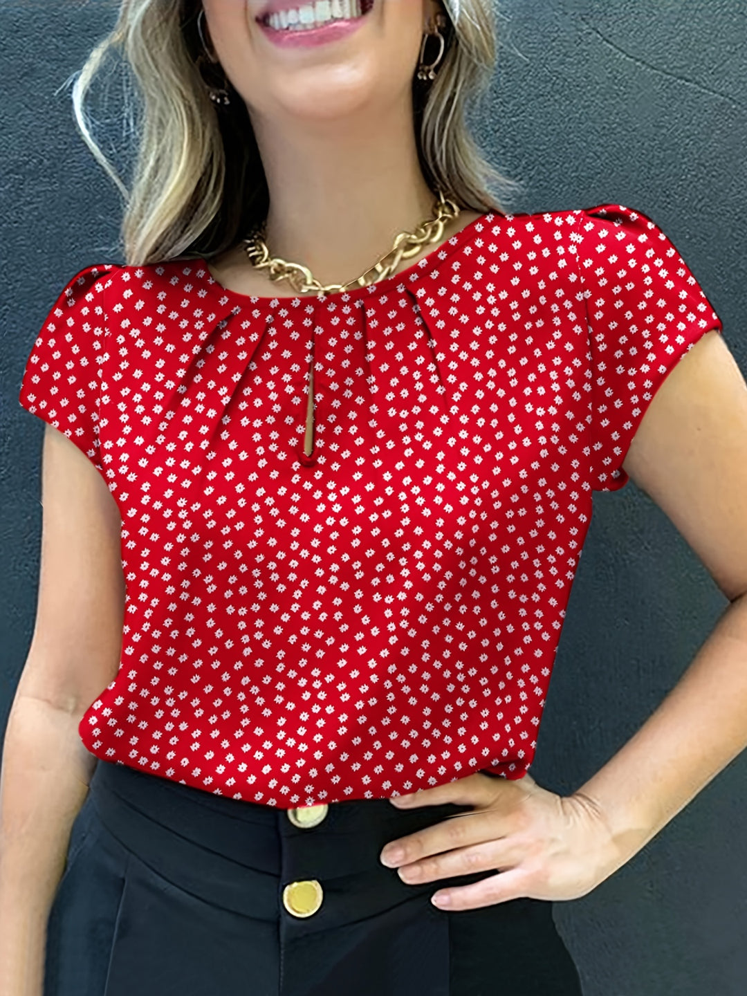 STELLA™ - Elegant Polka Dot Everyday Blouse