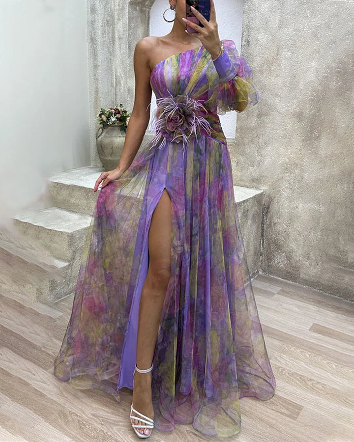Elise | Side-Slit Maxi Wedding Guest Dress