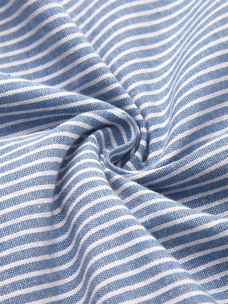 Clara | Striped Button Midi Dress