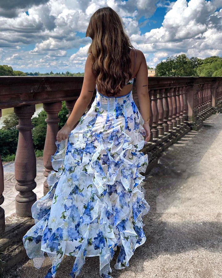 Alyssa | Ruffle Floral Wedding Guest Dress