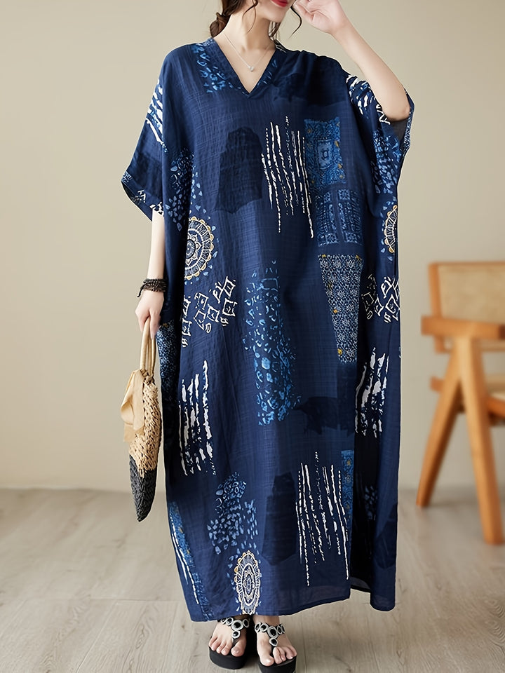 Neriva™ - Relaxed V-Neck Kimono Dress