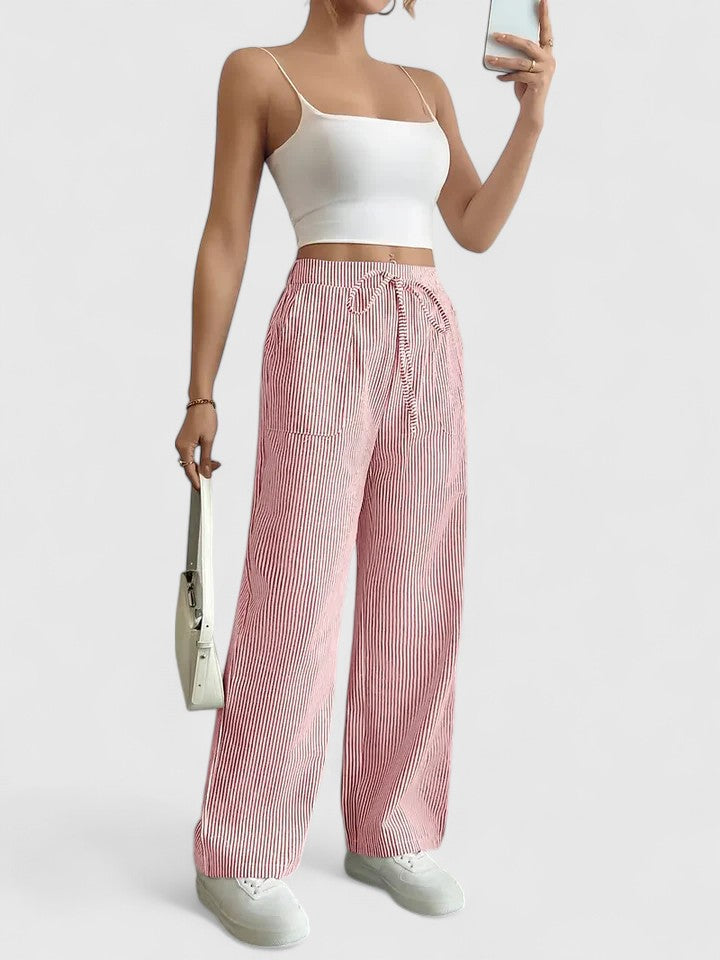 Dominique | Linen Wide-Leg Pants