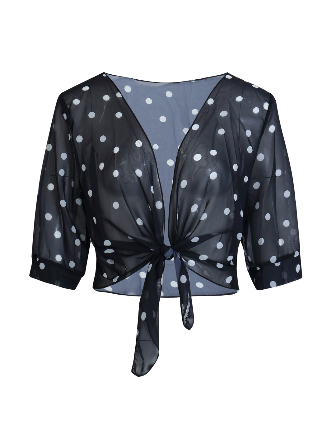 SOPHIA™ - Elegant Polka Dot Tie Blouse