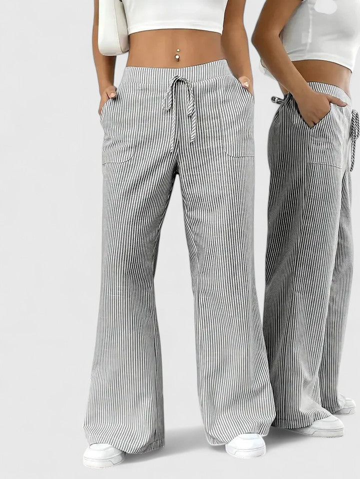 Dominique | Linen Wide-Leg Pants
