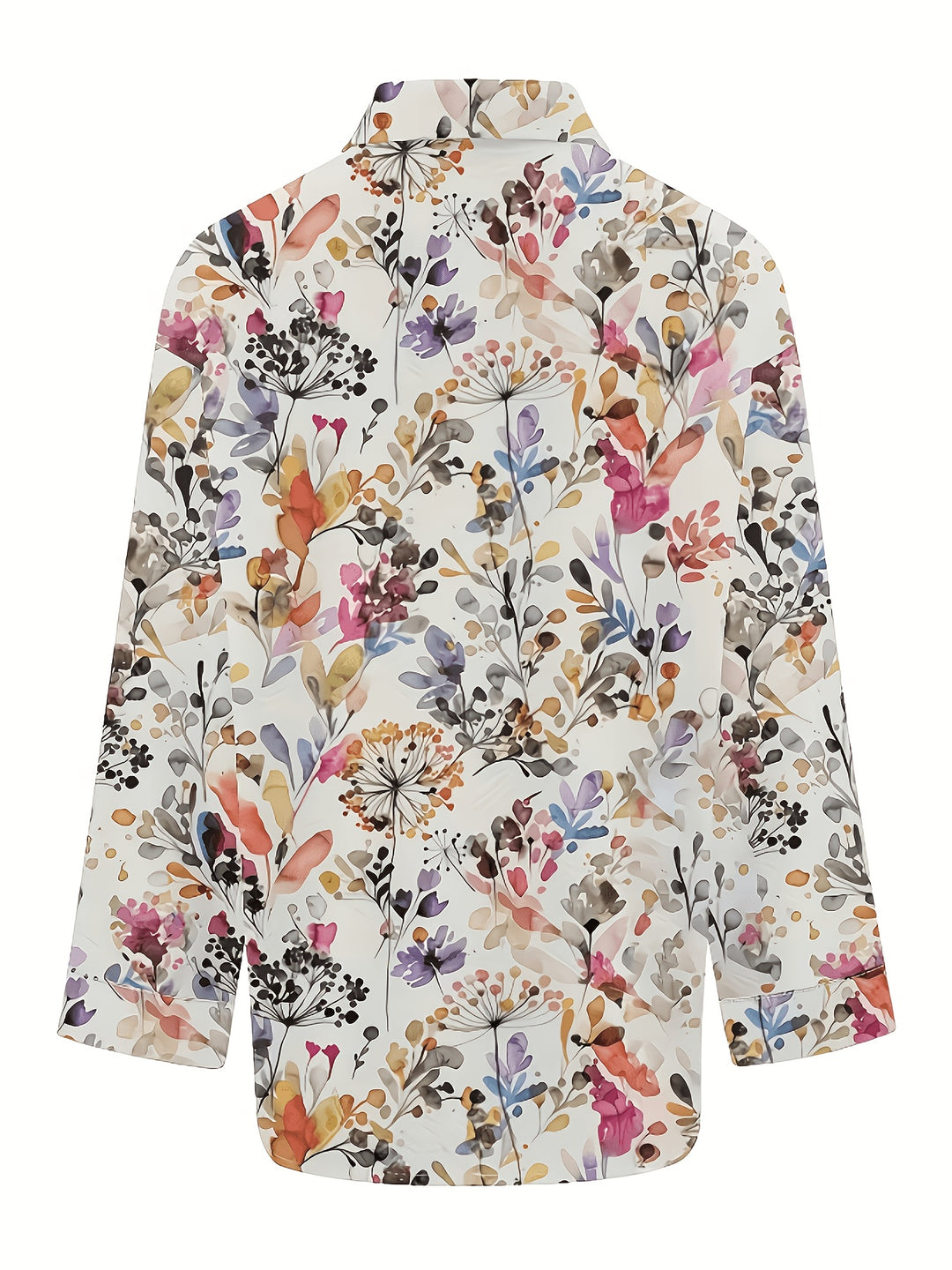 Celeste | Classic Collar Printed Long Sleeve Blouse